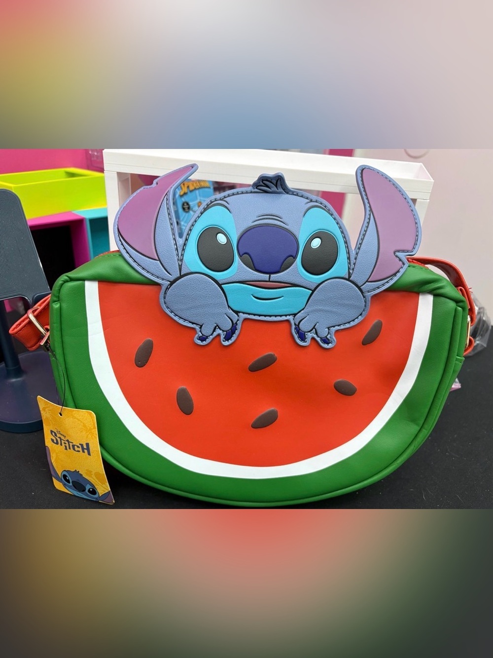 Bioworld Stitch 3D Watermelon Shaped Crossbody Bag